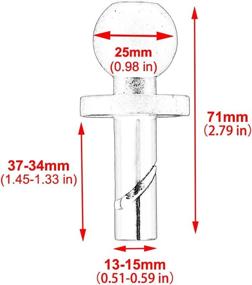 img 2 attached to Основание крепления вилки/монтирование рулевой втулки с 1-дюймовым шаром для мотоцикла - Barbaren 13-15 мм.