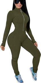 img 2 attached to XXTAXN Womens Bodycon Jumpsuit Rompers Women's Clothing via Jumpsuits, Rompers & Overalls