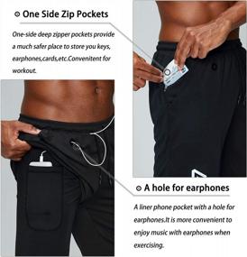 img 3 attached to Quick Dry Men'S Running Shorts With Phone Pocket - Pinkbomb 2 In 1 Gym Workout Shorts