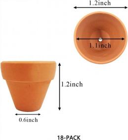 img 3 attached to Yishang Mini Terracotta Pots With Drainage Holes - 1.2 Inches Succulent Cactus Nursery Planter,Tiny Clay Nursery Pots For Indoor/Outdoor Mini Plant, DIY Crafts, Wedding Favors(18 Pack)