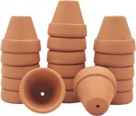 yishang mini terracotta pots with drainage holes - 1.2 inches succulent cactus nursery planter,tiny clay nursery pots for indoor/outdoor mini plant, diy crafts, wedding favors(18 pack) logo