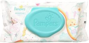 img 2 attached to Pampers Sensitive Wipes Travel Pack 56 Count (Pack of 3): Convenient Solution for On-the-Go Cleanliness