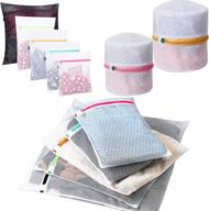 bagail 12-piece mesh laundry bag set for clothes - ideal for blouses, skirts, shirts, pants, jeans, dresses, and more! logo