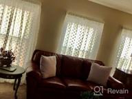 img 1 attached to Off-White Sheer Window Curtains With Pom Pom Embroidery - DriftAway Olivia White Voile Chiffon, Set Of 2 Panels With Rod Pocket, 52"X 84 review by Brady Penczak