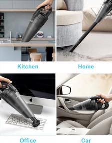 img 2 attached to Cordless Handheld Vacuum Cleaner For Home, Car And Pet Hair Cleaning - LIBERRWAY Portable And Lightweight, Rechargeable And Wet/Dry Capable With Stainless Steel Filter In Black