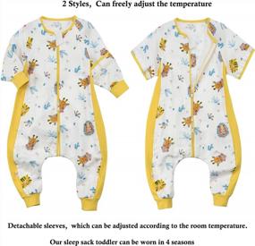 img 1 attached to Wearable Walk Sleep Sack For Infants And Toddlers With Detachable Sleeves And Legs