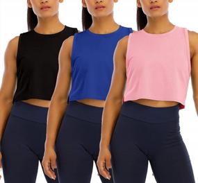 img 4 attached to HIOINIEIY Womens Crop Tops Workout Tops Loose Sleeveless Cropped Muscle Open Side Shirts Gym Exercise Yoga Shirts