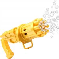 ezthings heavy duty bubble machine gun for party, school, camp, and great fun gift list (gold) logo