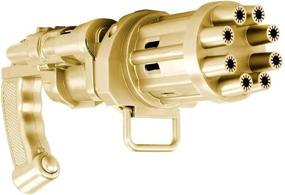 img 1 attached to EZthings Heavy Duty Bubble Machine Gun For Party, School, Camp, And Great Fun Gift List (Gold)