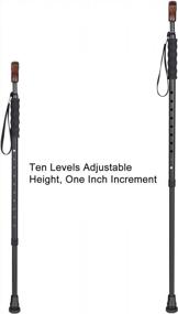 img 1 attached to Rirether Lightweight Aluminum Alloy Walking Cane, Adjustable Walking Stick Balancing Mobility Aid, Portable Sturdy Telescoping Cane With Anti-Slip Tip, Carrying Bag (2Tips)
