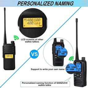 img 1 attached to 3 Pack 5 Watt UHF Two Way Radios For Adults - Long Range Rechargeable Walkie Talkies With 2000MAh, User Name Editing Feature - SANZUCO Business Radio