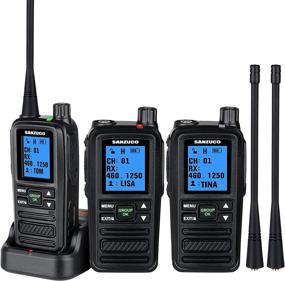 img 4 attached to 3 Pack 5 Watt UHF Two Way Radios For Adults - Long Range Rechargeable Walkie Talkies With 2000MAh, User Name Editing Feature - SANZUCO Business Radio