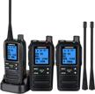 3 pack 5 watt uhf two way radios for adults - long range rechargeable walkie talkies with 2000mah, user name editing feature - sanzuco business radio logo
