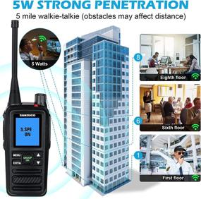 img 2 attached to 3 Pack 5 Watt UHF Two Way Radios For Adults - Long Range Rechargeable Walkie Talkies With 2000MAh, User Name Editing Feature - SANZUCO Business Radio