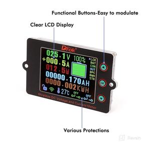 img 3 attached to ⚡️ DROK Wireless Charge-Discharge Multi Meter: 0-100V 100A DC Coulometer Voltmeter, Battery Monitor with LCD Screen - Ideal for RVs Golf Carts