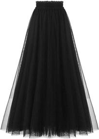 img 4 attached to 👗 OBBUE Women's Black Evening Skirt in S or M1 Size - Stylish Women's Clothing