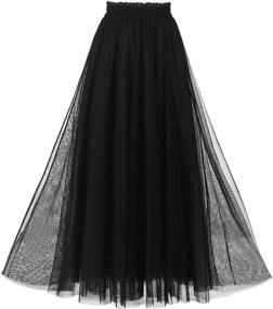 img 3 attached to 👗 OBBUE Women's Black Evening Skirt in S or M1 Size - Stylish Women's Clothing