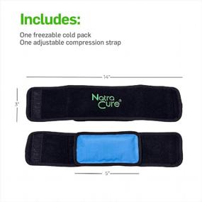img 2 attached to NatraCure Cold Therapy Wrap (Regular) With 14" Strap - Small Reusable Gel Ice Pack Support Compress For Injuries And Pain Relief, Hand, Arch Of Foot, Wrist, Elbow, Arthritis, Neuropathy - FBA715 CAT