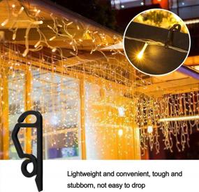 img 3 attached to 120Pcs Black Outdoor Gutter Hooks For Christmas Light Clip - Weatherproof Hanging Decoration String Lights