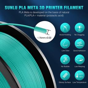 img 2 attached to SUNLU 3D Printer Filament, Neatly Wound PLA Meta Filament 1.75Mm, Toughness, Highly Fluid, Fast Printing For 3D Printer, Dimensional Accuracy +/- 0.02 Mm (2.2Lbs), 330 Meters, 1 KG Spool, Black