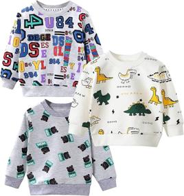 img 4 attached to 👕 Kumary Toddler T-Shirt - Crewneck Dinosaurs - Boys' Clothing - Tops, Tees, and Shirts