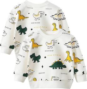 img 1 attached to 👕 Kumary Toddler T-Shirt - Crewneck Dinosaurs - Boys' Clothing - Tops, Tees, and Shirts