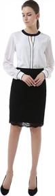 img 1 attached to Потрясающая женская черная кружевная юбка-карандаш Phistic размера 4