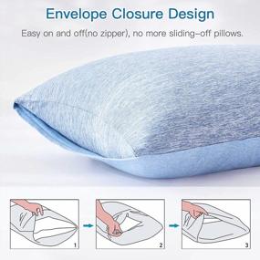 img 3 attached to 2 Pack Envelope Pillowcases With Arc-Chill Cooling & Cotton Fiber Design For Anti-Static, Skin-Friendly Comfort - 20X36 In Blue LUXEAR Cooling Pillowcases Machine Washable