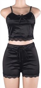img 1 attached to Feel Sensually Comfortable With Nihsatin Women'S 2-Piece Satin Pajama Shorts Set