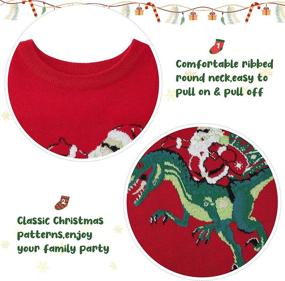 img 3 attached to Funnycokid Toddler Christmas Sweaters Reindeer Girls' Clothing ~ Dresses