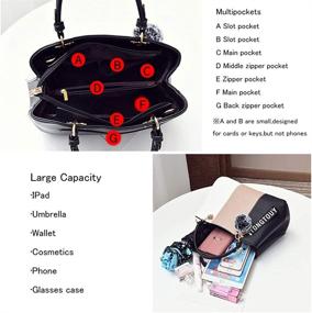 img 1 attached to Handbags Leather Satchel Shoulder Multiple Women's Handbags & Wallets - Satchels