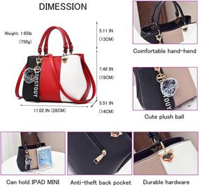 img 2 attached to Handbags Leather Satchel Shoulder Multiple Women's Handbags & Wallets - Satchels