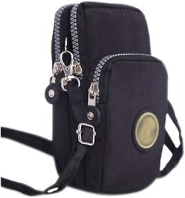 img 1 attached to 📱 Versatile 3-Layer Cellphone Pouch: Waterproof Wristlet Purse, Sports Armband, Shoulder Bag Wallet