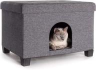 pawristocrat multifunctional pet house ottoman: stylish, foldable, and washable - perfect for cats and dogs! logo