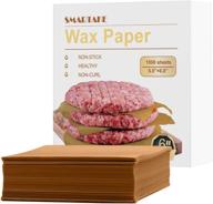 non-stick wax paper for hamburger patties and sandwiches - 1000 pcs for lunch, barbecues, picnics, parties and more logo