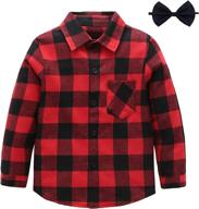 boys' plaid flannel shirt - stylish sleeve girls' clothing for tops, tees & shirts logo