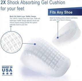 img 2 attached to Heel Pain Relief Cushion Inserts - TuliGEL Shock-Absorbing Gel Heel Cups For Plantar Fasciitis, Sever'S Disease, And More - Regular Size, 2 Pairs