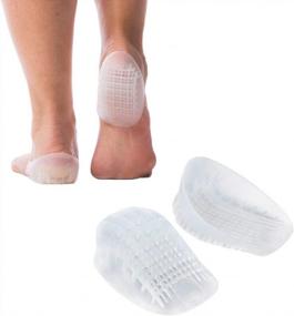 img 4 attached to Heel Pain Relief Cushion Inserts - TuliGEL Shock-Absorbing Gel Heel Cups For Plantar Fasciitis, Sever'S Disease, And More - Regular Size, 2 Pairs