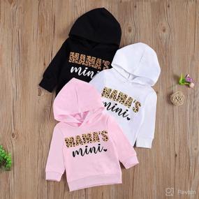 img 2 attached to 👶 Infant Baby Boy Girl Hoodies Sweatshirt Mom Dad Zipper Hooded Pullover Toddler Boys Girls Fall Winter Clothes Outfits - 0-6T