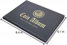 img 3 attached to Coin Collection Book With 240 Pockets For Collectors - Storage Supplies