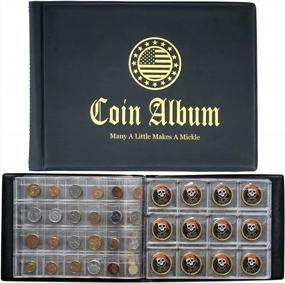 img 4 attached to Coin Collection Book With 240 Pockets For Collectors - Storage Supplies