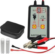 🚗 12v automotive fuel injector tester with 4 pulse modes - handheld car vehicle fuel pressure system diagnostic scan testing tool gauge, individual test for stuck/leaking/burnt-out problems - comes with adapter логотип