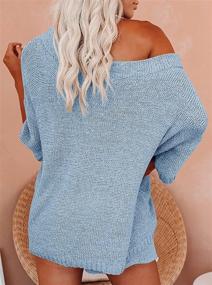 img 1 attached to 👗 Mafulus Stylish Sweater Shoulder Drawstring Women's Attire: Jumpsuits, Rompers & Overalls Collection