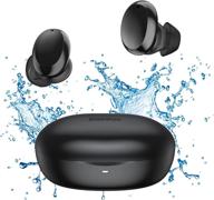 🎧 baseus w11 wireless earbuds bluetooth earphones with wireless charging case, ipx8 waterproof, 10mm dynamic driver, app anti-lost function for iphone 12/13/pro, android - black логотип