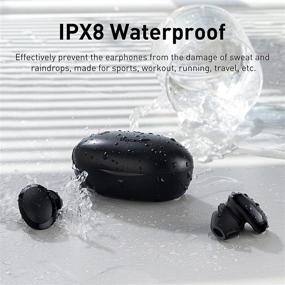 img 1 attached to 🎧 Baseus W11 Wireless Earbuds Bluetooth Earphones with Wireless Charging Case, IPX8 Waterproof, 10mm Dynamic Driver, APP Anti-Lost Function for iPhone 12/13/Pro, Android - Black