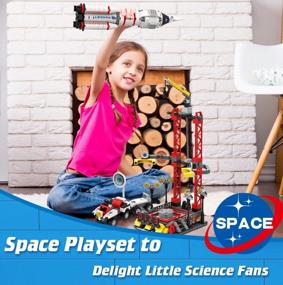 img 1 attached to City Space Exploration Rocket Toy - Building Blocks Sets For 6 7 8 9 10 11 12 Year Old Boys Girls, With Mars Rover, Launcher, Satellite, Aerospace Spaceship Toys Gifts For Kids Aged 6-12 (542 PCS)