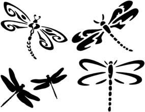 img 4 attached to Dragonfly Decals 4 Pack Black