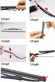 img 3 attached to Metal Stents Wiper Strips Insert Rubber Strip Blade Refill 6Mm Soft 22" 2Pcs Styling Auto Car Vehicle