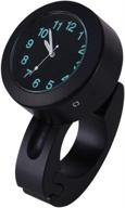 ⌚ waterproof billet aluminum motorcycle handlebar clock with glow mount - fits 7/8" to 1" handlebars (black) логотип