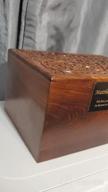 img 1 attached to Large Adult Size Personalized Wooden Engraved Cremation Urn For Human Ashes - Wood Funeral Urn review by Doug Taylor